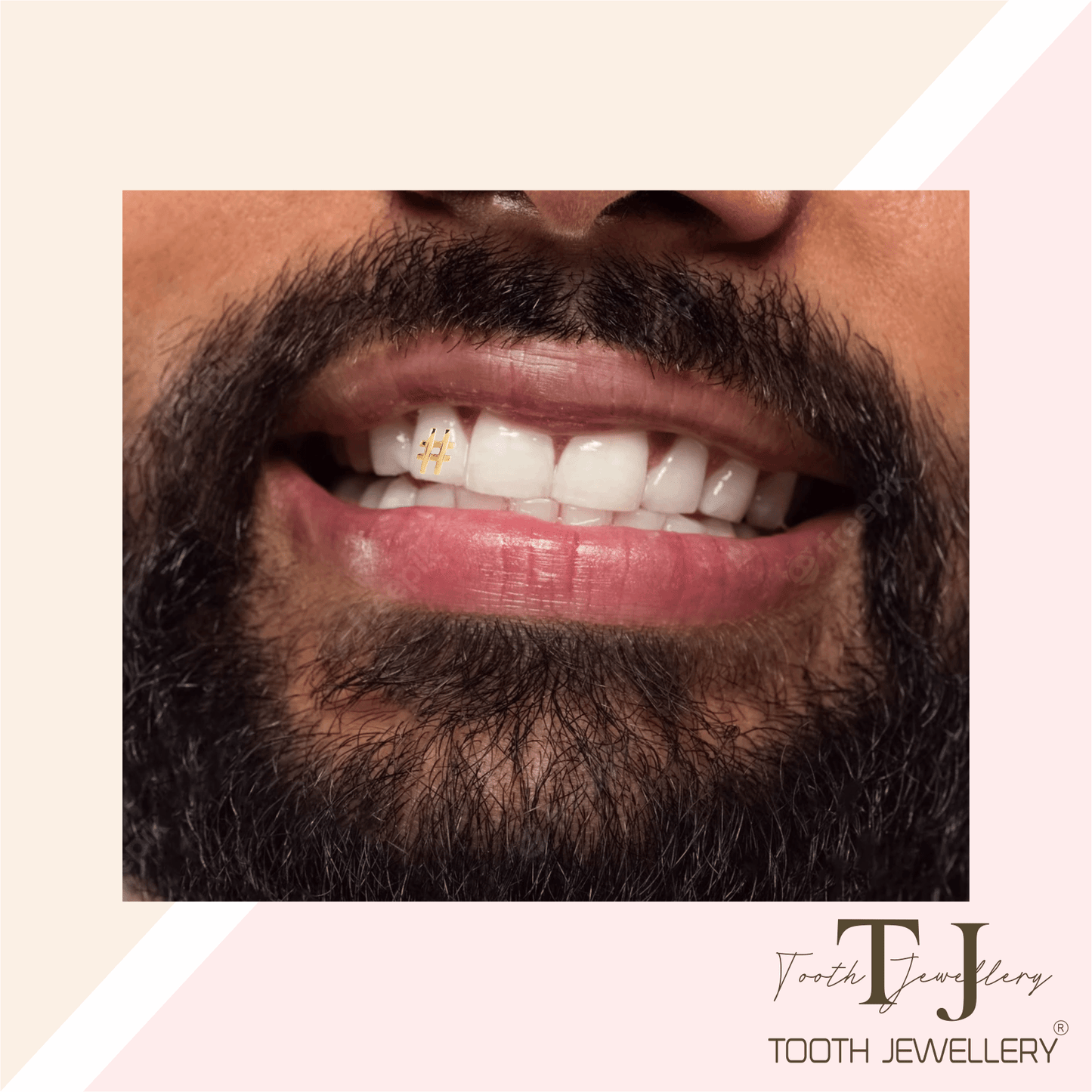 Hashtag Tooth Charm Tooth Jewellery