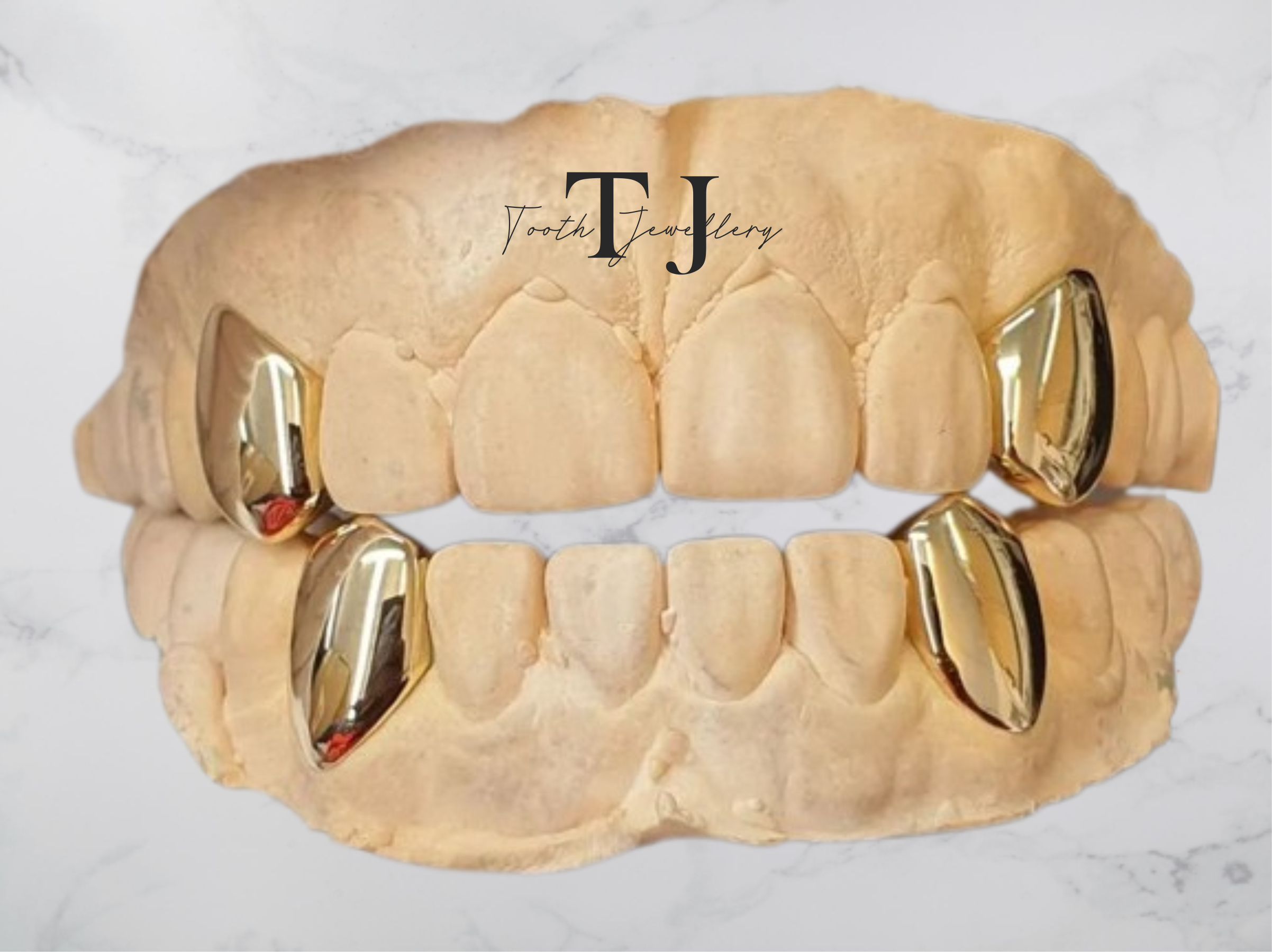 Gold fangs on sale