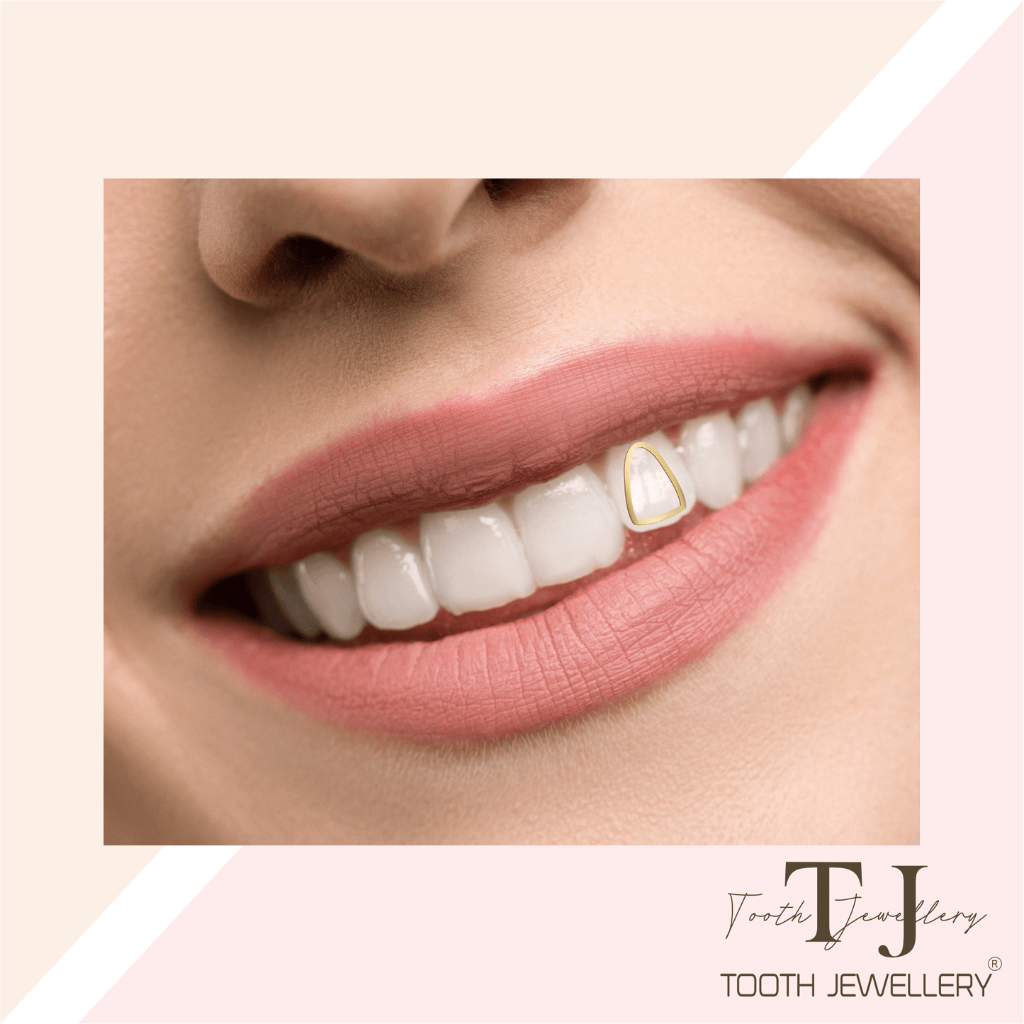 Tooth Shape Outline Gem Tooth Jewellery