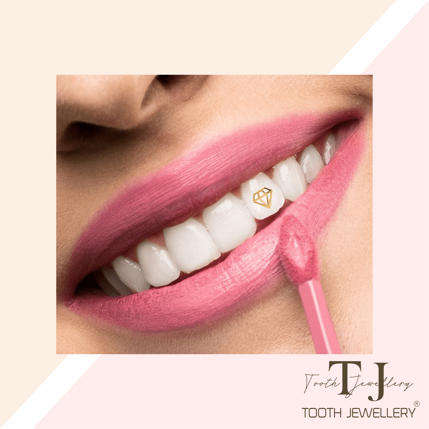 Diamond Line Tooth Charm Tooth Jewellery