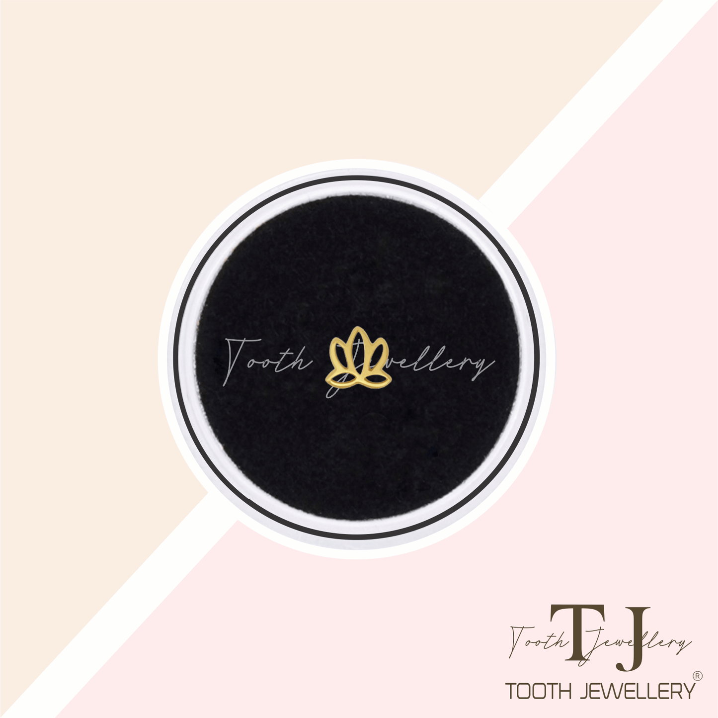 Lotus 2 Tooth Gem Tooth Jewellery